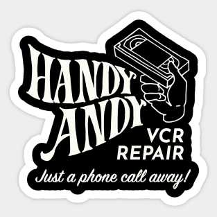 Handy Andy VCR Repairman Sticker